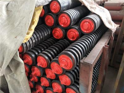 China Black Ends Mining 220v Conveyor Impact Roller for sale
