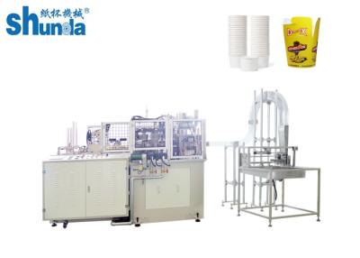 China Caja de papel automática de la comida para llevar que forma la máquina con el molde modificado para requisitos particulares en venta