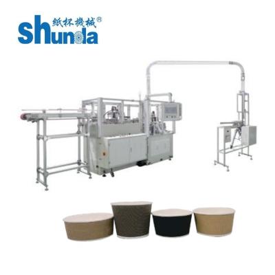 China doppel-wandige Papierschalenmaschine, doppel-wandige Papiersleeving Maschine der 80cups/min kaffeetasse zu verkaufen