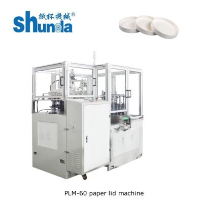 China PLM-60 50-60pcs/min Paper Lid Making Machine with Hot Air & Electric Heating for sale