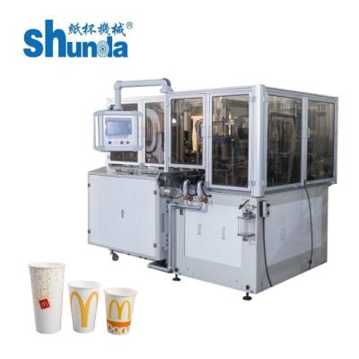 China Ultrasonic And Hot Air System Sealing Paper Cup Manufacturing Machine , Mini Paper Cup Production Machine for sale
