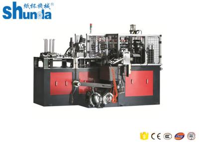 China Mistubishi PLC Controlled Disposable Paper Cup Sleeve Making Machine With 100-120 PCS/MIN for sale
