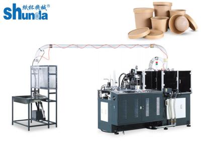 China Höchstgeschwindigkeit 145 Schalen pro die winzige Papierschale, die Maschine für Kaffee-Papierschale mit 2 lesiter Heißluftgeräten herstellt zu verkaufen