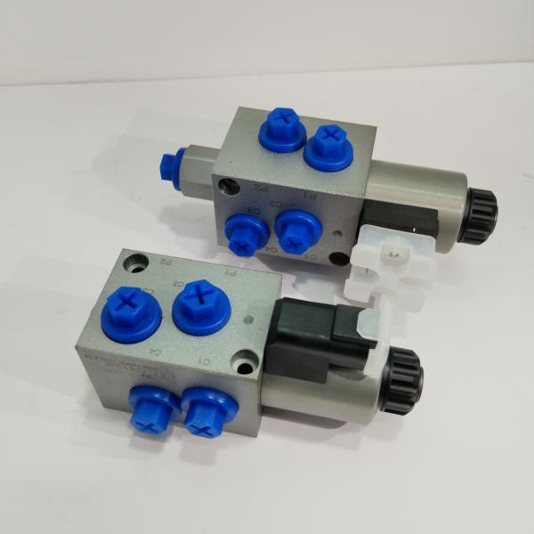 Quality Hydraulic Electrical On Off Solenoid Valve 2 Position 6 Way Steel Iron Body for sale