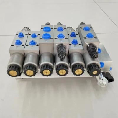 China 24V 6 Bank Hydraulic Valve Manifolds For Solenoid Valve Steel Block for sale