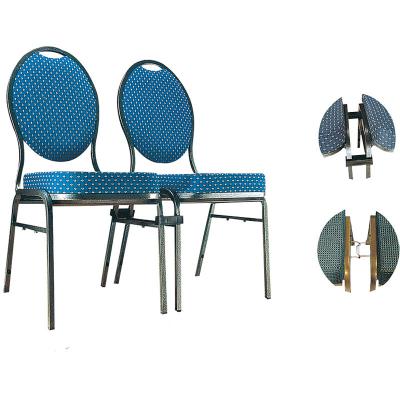 China YLX-6071 Aluminium or Steel Round Back Banquet Dining Chair with Connector for sale