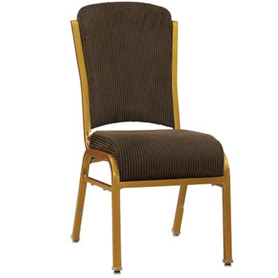 China YLX-6075 Golden Aluminium/Steel Oil Painting Dark Gray Banquet Dining Chair for sale