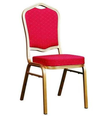 China YLX-6096 Aluminium Golden Banquet Dining Chair for Restaurant 25*25*2.0mm tube for sale