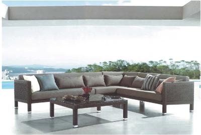 China YLX-RN-012 Simple Noval Long Rattan Sofa with Rectangle Rattan Table for sale