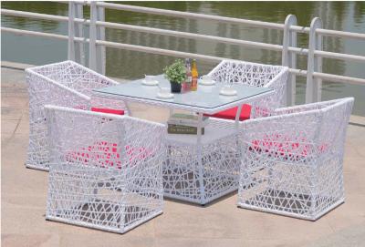 China YLX-RN-063 White PE Rattan Single Sofa with Cushion for Outdoor and Indoor Used for sale