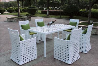 China YLX-RN-064 White PE Rattan Single Sofa with Cushion for Outdoor and Indoor Used for sale