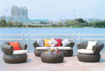 China YLX-RN-034 Coffee PE Rattan Single and Three Seater with Table for Outdoor used for sale