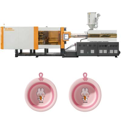 中国 Plastic Basin Injection Molding Machine Making Horizontal Yellow 480t Sturdy Durable Support Customization 販売のため