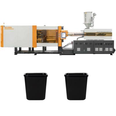 China Yellow Hydraulic Servo Plastic Garbage Container 550t Injection Molding Machine Making for sale