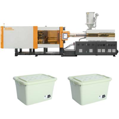 中国 650t Plastic Storage Box Screw C Injection Molding Machine Making Orange Energy Saving Support Customization 販売のため