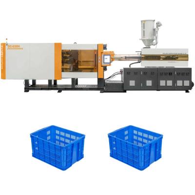 China 650T Orange High Performance Injection Molding Machine voor de productie van kwaliteitsfruitmandjes Te koop