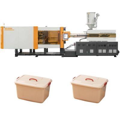 Cina 650 macchina di stampaggio ad iniezione avanzata per la produzione di scatole di stoccaggio ad alta precisione, durevoli e resistenti all'usura in vendita