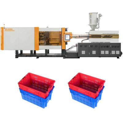 중국 OUCO 550T High Speed Hydraulic Servo Trade Stacking And Nesting Plastic Crates Injection Molding Machine 판매용