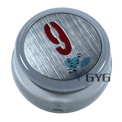 China STAINLESS STEEL PASSENGER ELEVATOR PUSH BUTTON  DC12V/24V ROUND LED RED for sale