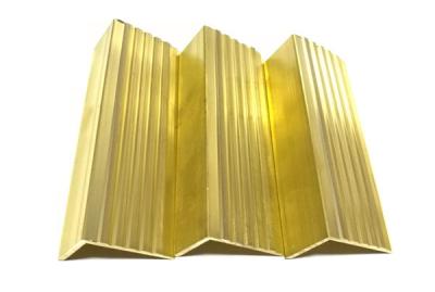China Rust Resistant 59%Cu Decorative Brass Stair Nosing For Marble Edge for sale