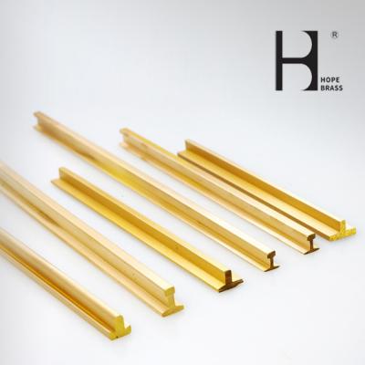 China Polishable Surface Brass L Profile , 55% Copper Architectural L Profile for sale