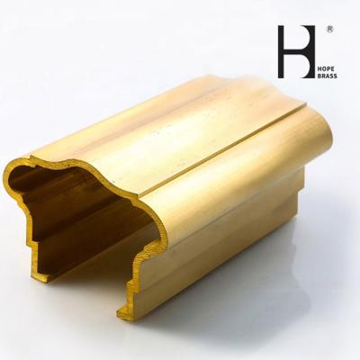 China Copper Handrails For Inside Staircase With Polishing Surface for sale