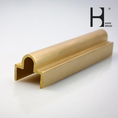 China Anti Corrosion Extruded Brass Profiles 5 Meter Long Copper Window Frame profiles for sale