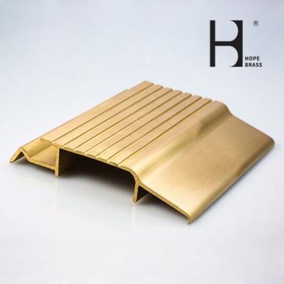 China 95mm Brass Stair Nosing C38000 Anti Slip Stair Treads For Edge Protection for sale