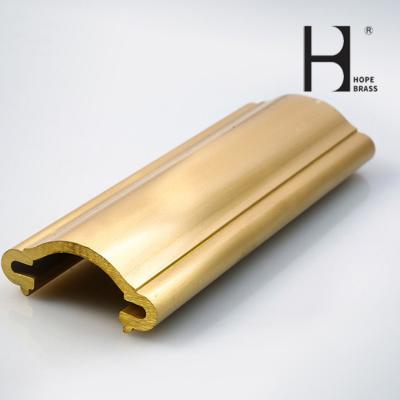 China Anti Rust CuZn39Pb3 Brass Handrail with Polishing Surface For Stair for sale