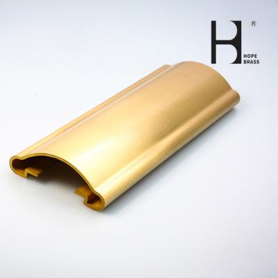 China Rust Resistant Brass Handrail , HPb58-2.5 Metal Handrail Profiles for sale
