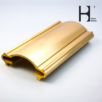 China OEM Golden Brass Railing Systems HPB59-1 Brass Stair Handrail for sale