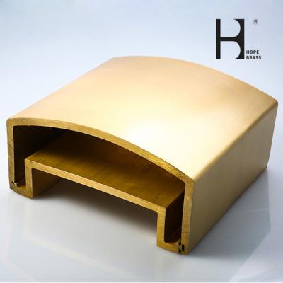 China ISO9001 Anti Corrosion Brushed Brass Handrail For Staircase for sale