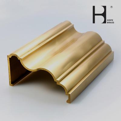 China Anti-Corrosion H58 C38000 C38500 Doors Copper Alloy Profiles Brass Extrusion Profiles for Window And Door ODM Factory for sale
