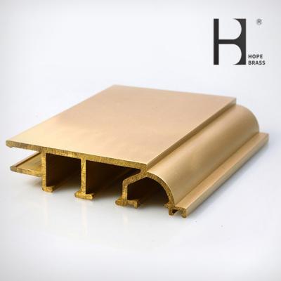 China Rustproof C38500 Brass Extrusions And Profile Sections For Door Frame for sale