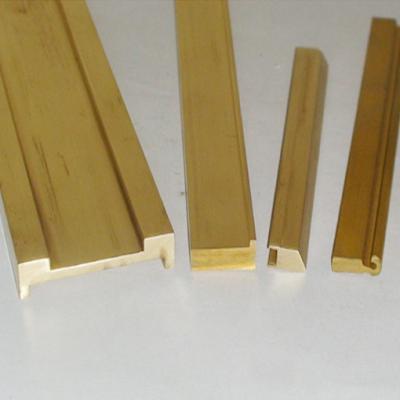 China SGS Standard Anti Rust Extruded Brass Profiles For Electronic Accessories for sale