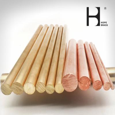 China Smooth Surface 1000mm Length Shining Brass Rods C3800 For Decoration for sale