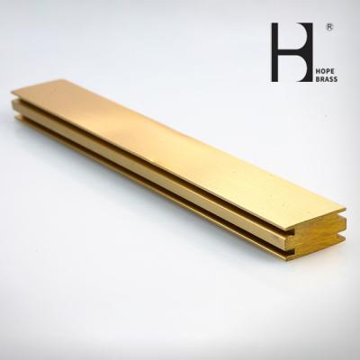 China 16feet Long C38000 Extruded Brass Profiles For Home Decoration for sale
