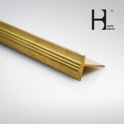 China Aging Resistant 2% Pb Polished Brass T Strip Anti Slip For Stair for sale