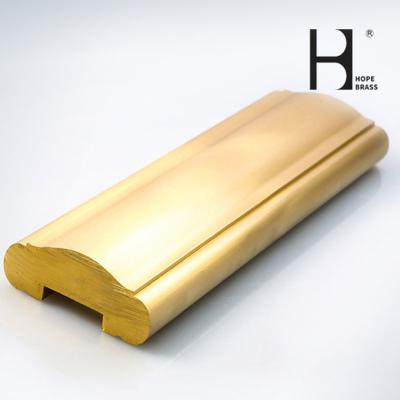 China Chinese brass stairs handrail brass extrusion profiles supplier Brass Copper Alloy Extrusion Profiles Customized Drawing for sale