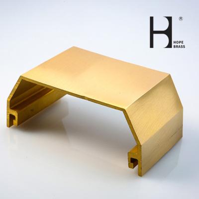 China C3604 Durable Brass Staircase Railing Profiles for Hotel Hand Rails Brass Extrusiong Profiles Copper Extruding Profile for sale