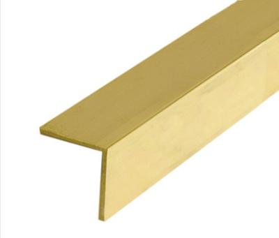 China Extruded 18mm 20mm Brass Angle Bar UNS C10300 L Shaped Metal Profile for sale