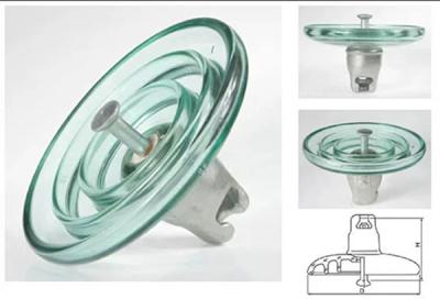 China Aisladores de cristal de alto voltaje de la suspensión del disco con distancia de contorneamiento grande en venta