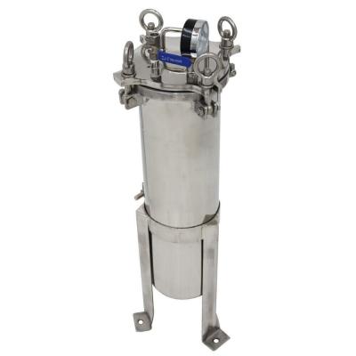China 62KG 304 Stainless Steel 100 Psi NPT Bag Filter for Industrial Chemical Filtration for sale