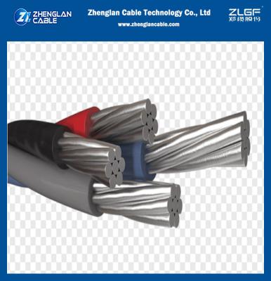China Low Voltage Overhead Aluminum Wire ABC Cable 4 Core 16mm 25mm 0.6/1KV for sale