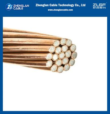 China Bloßer kupfernes Erdungskabel CCS Copperweld der Erdungs-Verbindungs-bloßen Kupferlitze Draht für elektrische Kabel zu verkaufen
