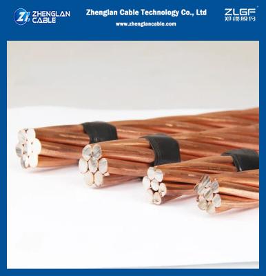 China Kabel schwemmte kupferne plattierte Stahldrahtarten von Leiterdraht CCS 40% 30% 21% Leitfähigkeit Copperweld-Draht an zu verkaufen