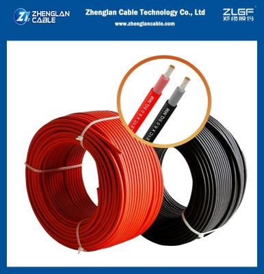 China PVC Insulated Pv Solar Cable Copper Electric Wire 6mm 4mm for sale