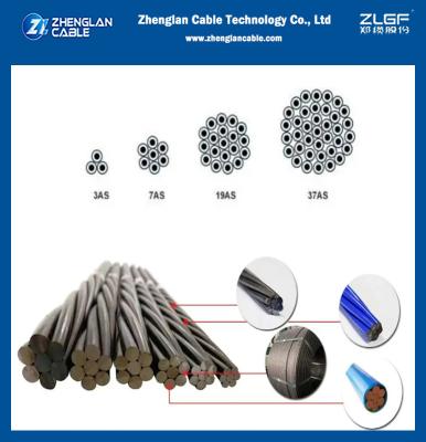 中国 1/4 '' And 3/8'' EHS Galvanized Steel Strand ASTM A 475 Zinc Coated /Guy Wire/Ground Wire 販売のため