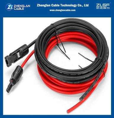 China Cu 4mm Photovoltaic Solar Cable Certified Pv1-F Flexible Tinned Copper 1kv Ac / 1.5kv Dc for sale