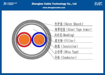 中国 0.6/1KV装甲1.5~1000mm2 2は芯を取りますLV鋼鉄LVワイヤー ケーブル（送電線） （CU/PVC/XLPE/STA/NYBY/N2XBY）の 販売のため